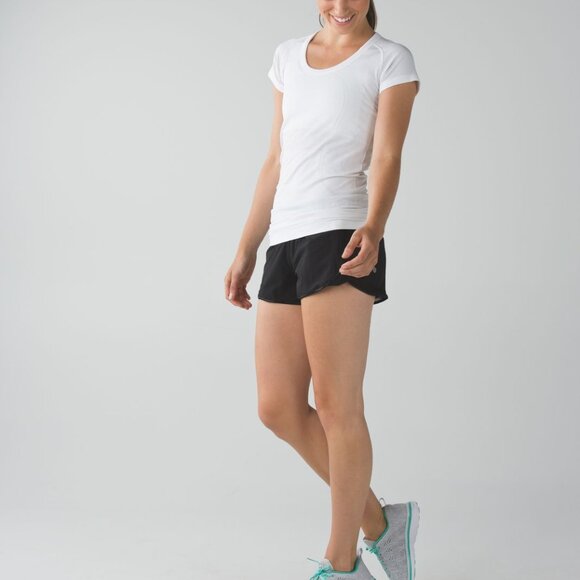 Lululemon Super Squad Shorts in Black with Mesh & Satin Trim - Picture 6 of 11